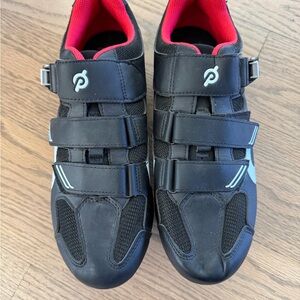 Peloton Size 44 Black and Red Athletic Shoes